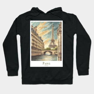 Art Deco Paris France - Vintage Retro Poster Hoodie